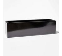 Primrose Gloss Fibreglass Window Box Planter In Black 75Cm X 20Cm