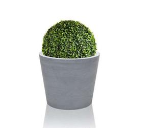 Primrose Grey Polystone Round Planter - Medium H35Cm X Dia 40Cm - 52 Litres