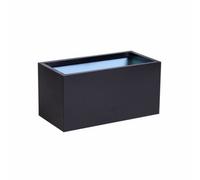 Primrose Gunmetal Black Galvanised Zinc Rectangular Garden Planter Plant Pot Large 70Cm X 30Cm