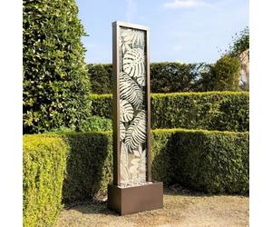 Primrose H180cm Lamego Bamboo Mirror Water Feature with Lights Outdoor Garden Fountain