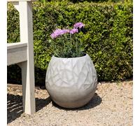 Primrose H32cm Natural Cement Round Planter Garden Patio Flower Pot
