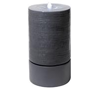 Primrose H85cm Water Feature Siena Column Rippling Effect Fountain with Lights in Grey Primrose Grey