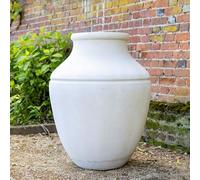 Primrose H90cm White Cement Round Planter Large Garden Patio Flower Pot Urn