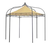 Primrose Harlington Deluxe Steel Frame Gazebo With Roof Canopy in Light Sand Primrose Light Sand