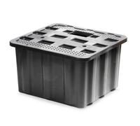 Primrose Heavy Duty Black Plastic Reservoir Water Feature Base Container 110L in True Black Primrose True Black