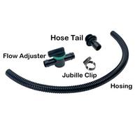 Primrose Hose Kit With Flow Adjuster, Tail And Jubilee Clip In Black 60Cm