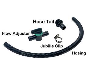 Primrose Hose Kit With Flow Adjuster, Tail And Jubilee Clip In Black 60Cm