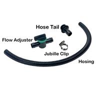 Primrose Hose Kit with Flow Adjuster, Tail & Jubilee Clip in Black 75cm Primrose Black