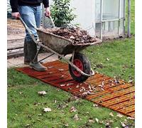 Primrose Instant Roll Out Garden Path Terracotta Plastic Chevron 3M Double Width