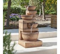 Primrose Kendal 4-Tier Cascade Water Feature with Lights 86cm