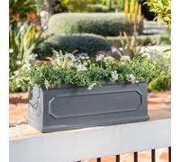 Primrose L61cm Kensington Lead Effect Framed Trough Planter in Grey Primrose Grey