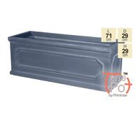 Primrose L71cm Kensington Lead Effect Framed Trough Planter in Grey Primrose Grey