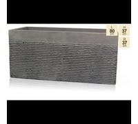 Primrose L80cm Large Light Grey Terracotta Fibre Brick Design Trough Planter Primrose Grey