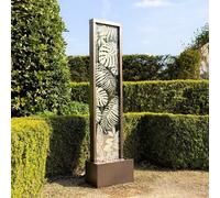 Primrose H180cm Lamego Bamboo Mirror Water Feature With Lights Outdoor Garden Fountain