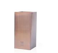 Primrose Large Copper Coloured Zinc Galvanised Tall Cube Square Planter 50Cm