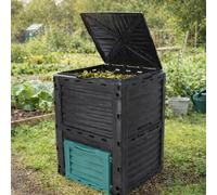 Primrose Large Plastic Garden Compost Bin Composter With Lid 300L