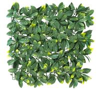 Primrose Laurel Leaf Artificial Garden Patio Outdoor Hedge 2 Panels 50cm x 50cm in None | Size: 50 cm x 50 cm Primrose None 50 cm x 50 cm