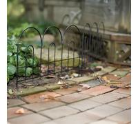 Primrose Lightweight Arched Garden Edging With Finials In Black 35Cm