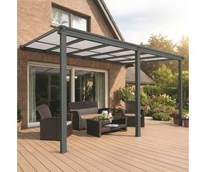 Primrose Living Anthracite Veranda Garden Canopy 14ft x 10ft in Dark Grey Primrose Living Dark Grey
