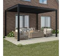 Primrose Living Deluxe Charcoal Veranda With Louvered Shutter Roof 3M X 3M