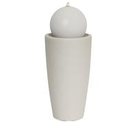 Primrose Lodore Sphere Garden Water Feature with LED Lights 78cm in White Primrose White