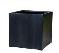 Primrose Matt Black Polystone Outdoor Cube Planter 75cm