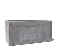 Primrose Medium Garden Fibrecotta Cement Finish Outdoor Planter Rectangular 60cm (23.6in)
