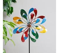 Primrose Metal Droplet Multicoloured Kinetic Wind Spinner 38cm