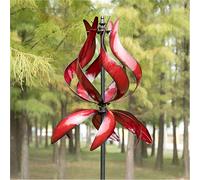 Primrose Metal Flutter Bulb Kinetic Wind Spinner in Red 65cm Primrose Red