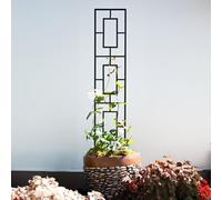 Primrose Metal Rectangular Design Contemporary Pot Trellis in Black 116cm Primrose Black