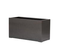 Primrose Metallic Grey Polystone Rectangular Trough Garden Planter 100cm Primrose Grey