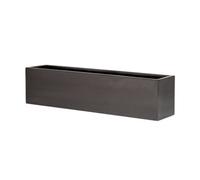 Primrose Metallic Grey Polystone Rectangular Trough Garden Planter 150cm Primrose Grey