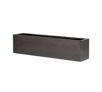 Primrose Metallic Grey Polystone Rectangular Trough Garden Planter 150cm Primrose Grey