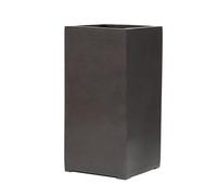 Primrose Metallic Grey Polystone Tall Square Cubic Planter 80cm Primrose Grey