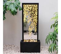 Primrose Mirror And Water Feature With Flowering Vines Design With Led