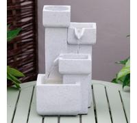 Primrose Modern Cascading Tabletop Water Feature With Led Lights
