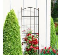 Primrose Modern Farmhouse Trellis Black With Copper Accent Finial Balls 190Cm