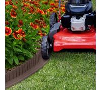 Primrose Mower Edge Lawn Border Rubber in Earth 1.2m in Dark Brown Primrose Dark Brown