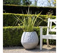 Primrose Natural Cement Round Planter H50cm Garden Patio Outdoor Flower Pot