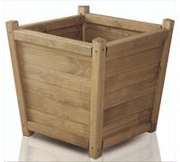 Primrose Natural Wooden Tapered Pine Planter Garden Flower Pot 65Cm