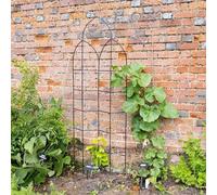 Primrose Offset Metal Spire Design Trellis in Black Powder Coating 182cm Primrose Black