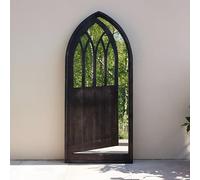 Primrose Open Gate Illusion Garden Mirror Arched Wooden Glass 180cm