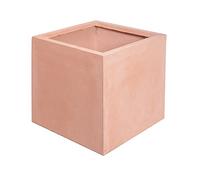 Primrose Outdoor Fibrecotta Terracotta Cube Garden Planter Pots Medium 30cm³ (11.8in³)