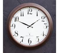 Primrose Outdoor Garden Wall Clock Perfect Time Radio Controlled 57.5cm in Brown Primrose Brown