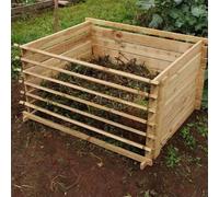 Primrose Outdoor Slatted Wooden Composter Large Natural Compost Bin 718 Litres