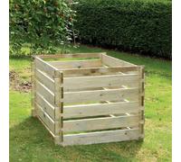 Primrose Outdoor Slatted Wooden Composter Large Natural Compost Bin 893 Litres in Brown Primrose Brown