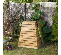 Primrose Outdoor Wooden Beehive Composter Garden Compost Bin 625L in Brown Primrose Brown