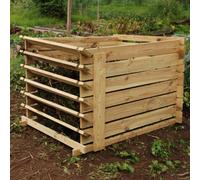 Primrose Outdoor Wooden Compost Bin 449 Litre Composter With Slatted Design 75Cm