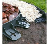 Primrose Pack Of 10 Easy Installation Flexible Garden Edging With Securing Pins In Green 7.5M