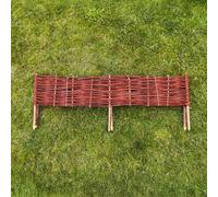 Primrose Pack of 2 Woven Willow Hurdle Garden Lawn Edging Perimeter Border Screening Pieces 2 x 1m (2m Total) in Brown | Size: 100 cm Primrose Brown 100 cm